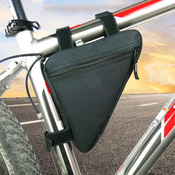 Bike Pouch Waterproof 1.5L Triangle Cycling Front Tube Frame Bag Black