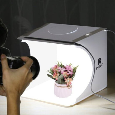 Foldable Mini Photography Light Box White 2 Led