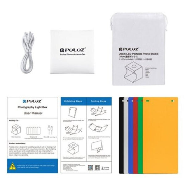 Foldable Mini Photography Light Box White 2 Led Other Lighting & Studio