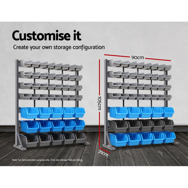 Giantz 47 Bin Storage Shelving Rack Tool Shelving & Racking Systems