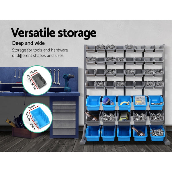 Giantz 47 Bin Storage Shelving Rack Tool Shelving & Racking Systems