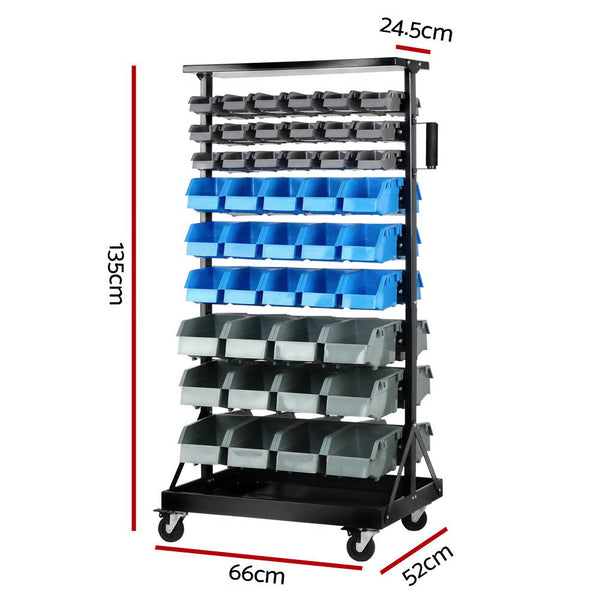 Giantz 90 Bin Storage Rack Stand Tool Shelving & Racking Systems