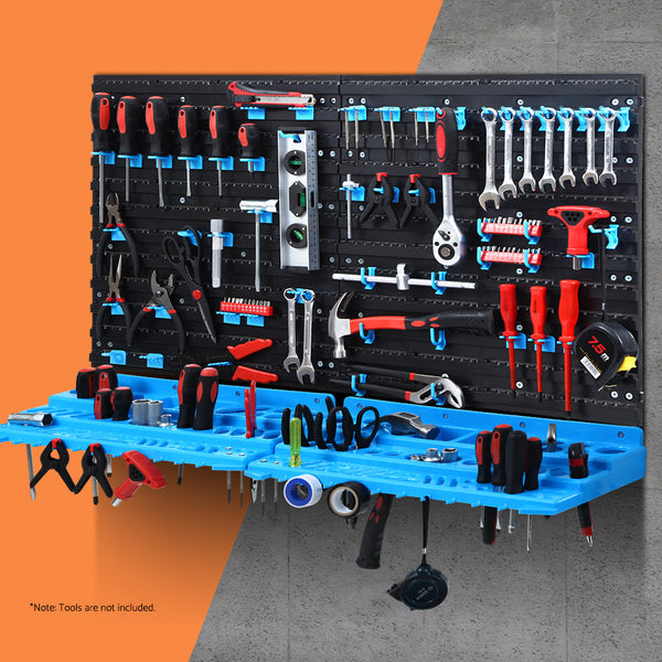 Giantz 108 Storage Bin Rack Wall Mounted Tools Organiser Peg Bench Garage