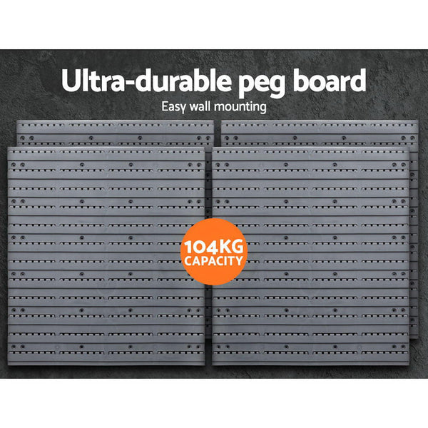 Giantz 88 Parts Wall Mounted Storage Bin Rack Tool Garage Shelving Organiser Box Tool Shelving & Racking Systems