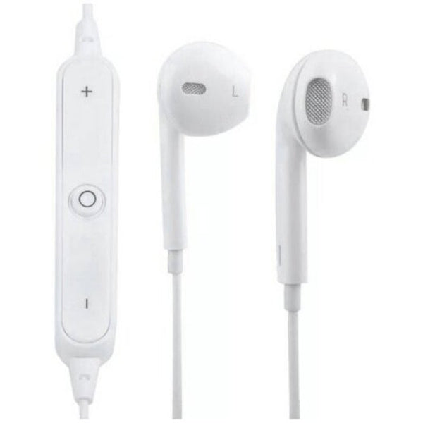 Binaural Wireless Sports Mini Stereo Bluetooth Headset White Earbud Cases