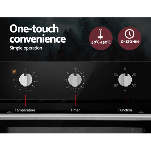 Devanti 60Cm Electric Built In Wall Oven Stainless Steel Ovens