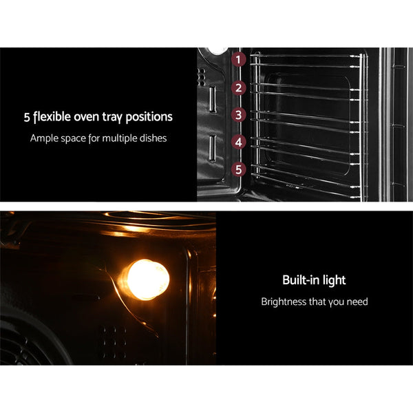 Devanti 60Cm Electric Built In Wall Oven Stainless Steel Ovens