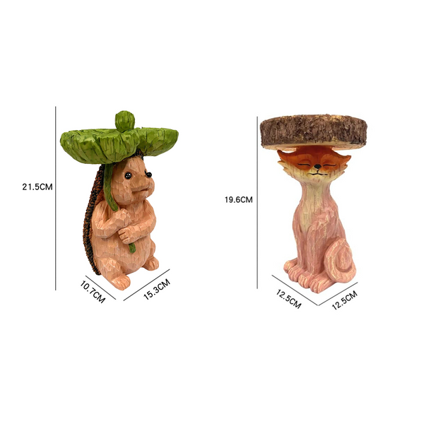 Bird Feeder Animal Design Attractive Pet Supplies Fox Hedgehog Shape Outdoor Bird Feeders