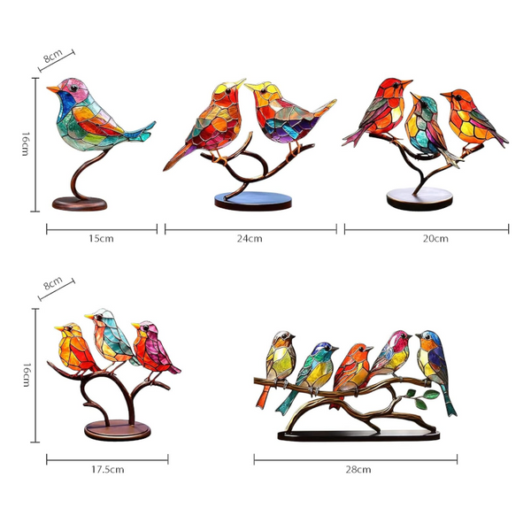 Birds On Branch Desktop Ornaments Home Decor For Bedroom Living Room And Sculptures & Figurines