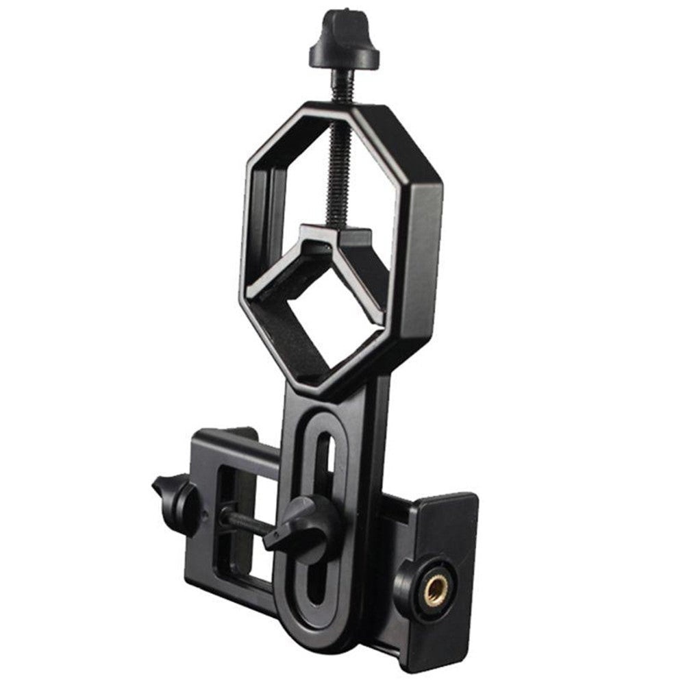 Black Metal / Abs Cellphone Adapter Mount Microscope Spotting Scope Telescope Clip Bracket Phone Stand Holder Mounts & Holders