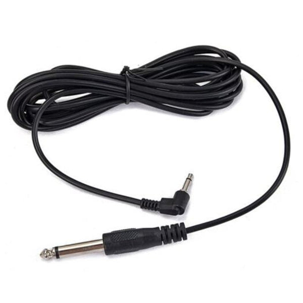 Black Electric Bass Guitar Audio Cable Wire Bigger 6.35 To Smaller 3.5 Plug