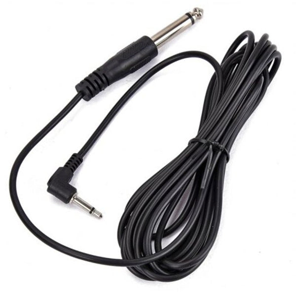 Black Electric Bass Guitar Audio Cable Wire Bigger 6.35 To Smaller 3.5 Plug