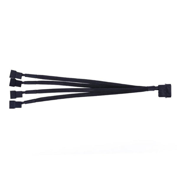 Black Sleeved 4Pin Ide Molex To Port 3Pin4pin Power Supply Plug Cooler Cooling Fan Splitter Cable Wire For Pc Computer Usb Cables Hubs & Adapters