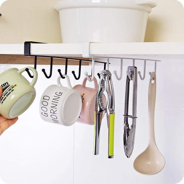 Racks & Holders Hanging Holder Kitchen Storage Space Saving Rack With Hooks