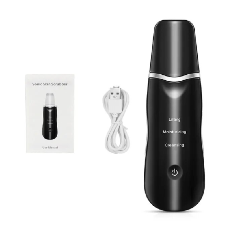 Ultrasonic Ion Deep Clean Skin Scrubber Pore Cleaner Exfoliating Blackhead Remover Rechargeable Facial Cleansing Devices