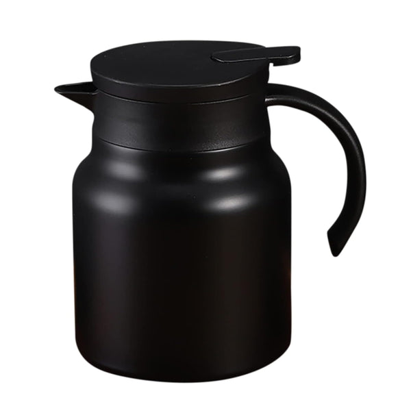 Black 316 Stainless Steel Stewing Tea Kettle With Wooden Handle Insulated And Coffee Infuser For Home Office Kettles