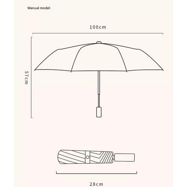 Black And White Cats Cute Cartoon Umbrella Sun/Rain Umbrellas