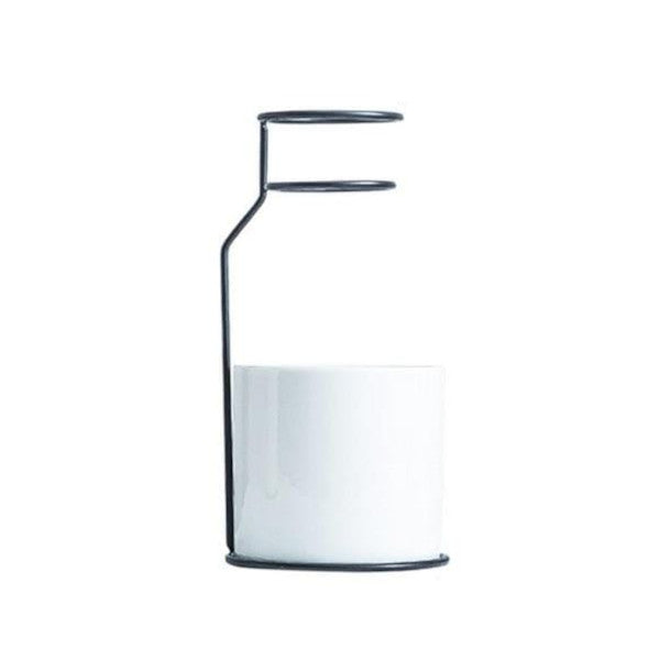 Black White Nordic Iron Vase Decor Vases