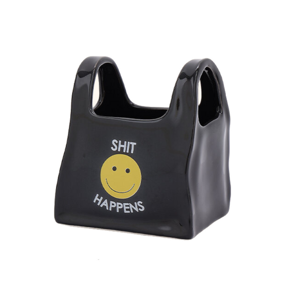 Black Ceramic Desktop Organizer Cute Hand Shaped Pencil Holder And Makeup Brush Storage For Home Office Other Makeup Tools & Accs.