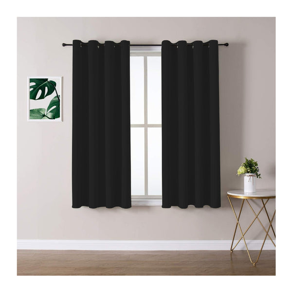 2X Blockout Curtains 100% Blackout Window Curtain Draperies Pair Eyelet 3 Layers 132Cm(W) X 160Cm(D) Curtains & Drapes