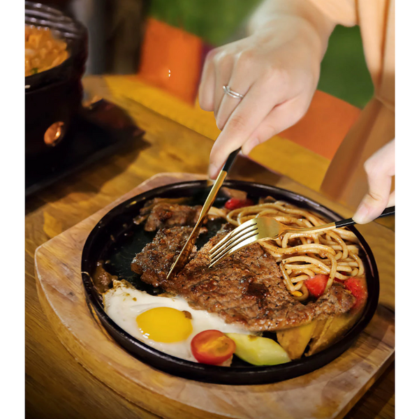 Black Gold Tableware Stainless Steel Cutlery Set Fork Teaspoon Knife Spoon Cutlery Sets