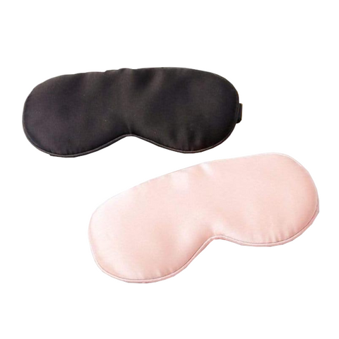 Black Or Pink Pure Silk Eye Mask Soft Sleeping Blindfold