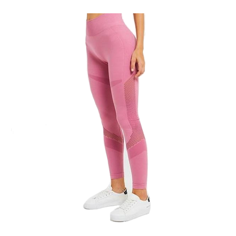 Black / Pink Yoga Leggings High Rise Tummy Control Home Gym Fitness Workout