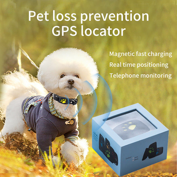Black Real Time Pet Tracker Locator Magnetic Charging Multi Mode Positioning For Dogs & Cats Gps