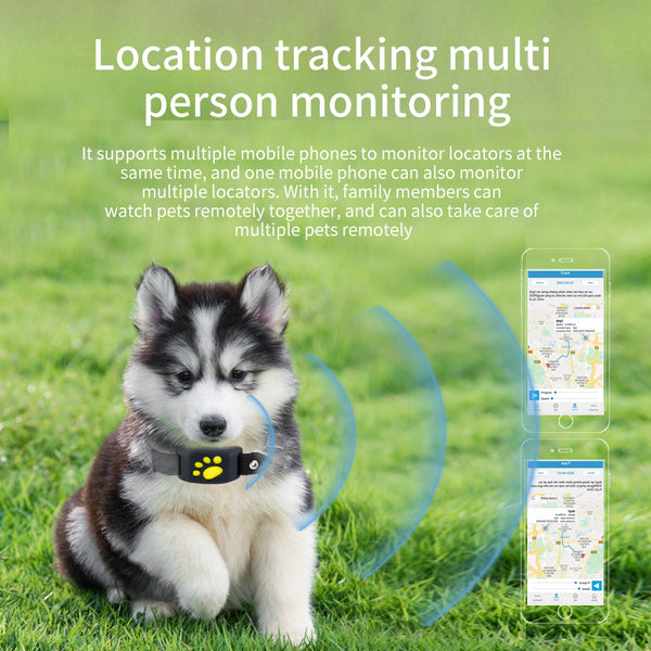 Black Real Time Pet Tracker Locator Magnetic Charging Multi Mode Positioning For Dogs & Cats Gps