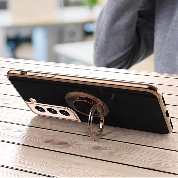 Black Shockproof Ring Holder Case Cover For Samsung S22 Ultra Plus Note 20 Galaxy A13 Cases Covers & Skins