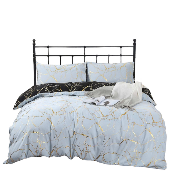 Fabric Fantastic Adana Reversible Bed Quilt/Duvet Cover Set Quilt Covers