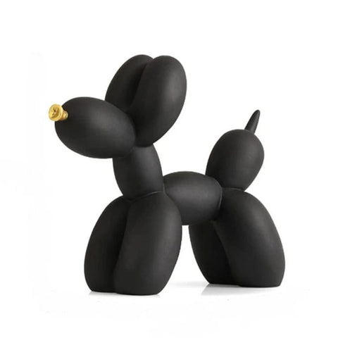 Home Figurine Nordic Balloon Dog Black Resin For Living Room Decoration Accessories Sculptures & Figurines