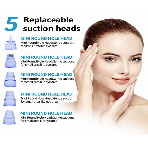 Blackhead Remover Vacuum Usb Rechargeable Electric Suction Facial Acne Extractor Toolcomes With 5 Probes For Female Male Nose Facial Cleansing Devices