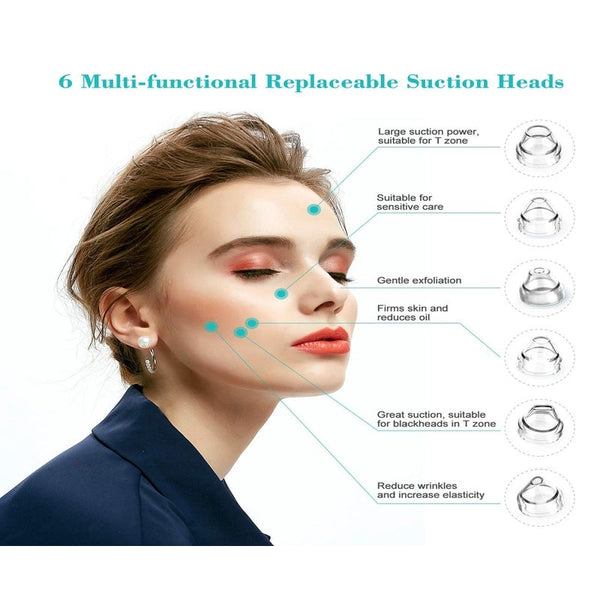 Blackhead Remover Vacuum Wifi 5.0Mp Visual Facial Pore Cleanser Pimple Sucker 1080P Hd 20X Microscope Camera Removal Facial Cleansing Devices