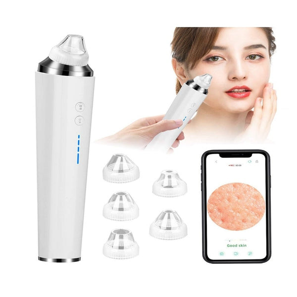 Blackhead Remover Vacuum Wifi 5.0Mp Visual Pore 20X Magnification Usb Rechargeable Electric Suction Facial Acne Extractor Tool Facial Cleansing Device