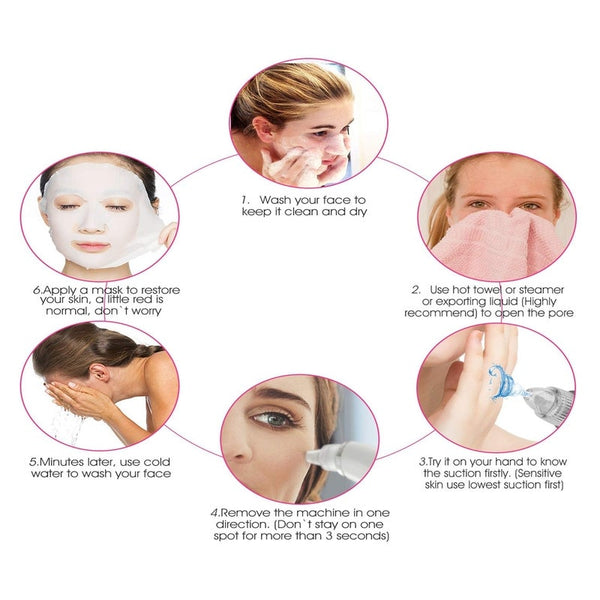 Blackhead Remover Vacuum Wifi 5.0Mp Visual Pore 20X Magnification Usb Rechargeable Electric Suction Facial Acne Extractor Tool Facial Cleansing Device