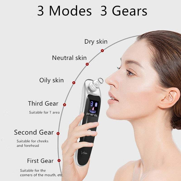 Face Treatments Blackhead Remover With Lcd Display Electric Facial Cleaner Facial Cleansing Devices