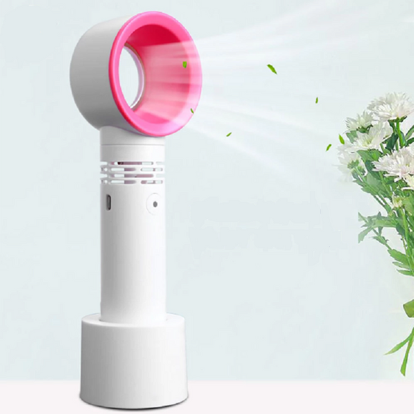 Mini Handheld Bladeless Usb Charging Fan Detachable Base Portable Ventilator Red Portable Fans