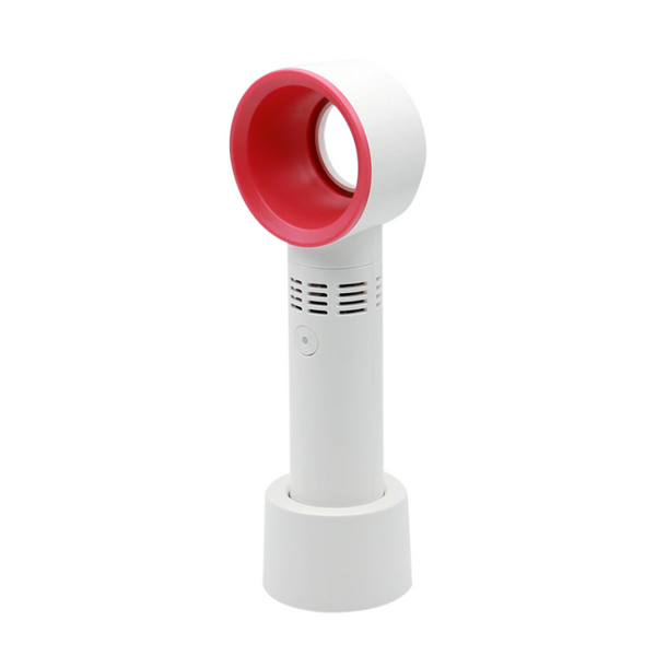 Mini Handheld Bladeless Usb Charging Fan Detachable Base Portable Ventilator Red Portable Fans