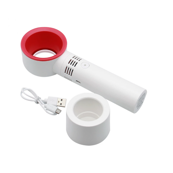 Mini Handheld Bladeless Usb Charging Fan Detachable Base Portable Ventilator Red Portable Fans