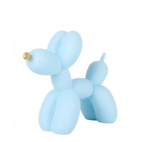 Home Figurine Nordic Balloon Dog Light Blue Resin For Living Room Decoration Accessories Sculptures & Figurines
