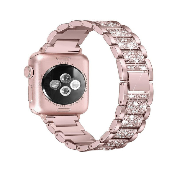 Bling Bands Compatible Apple Watch Metal Replacement Wristband For Iwatch 6 5 4 3 2 1 Se Watch Bands