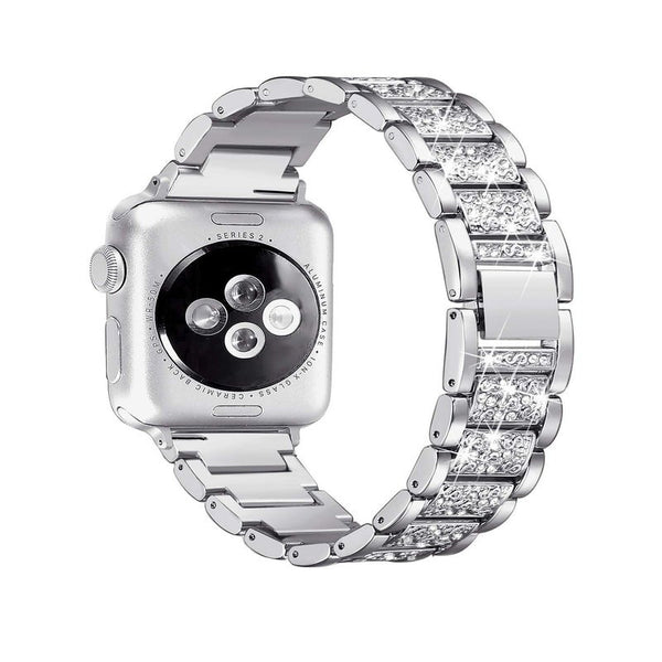 Bling Bands Compatible Apple Watch Metal Replacement Wristband For Iwatch 6 5 4 3 2 1 Se Watch Bands