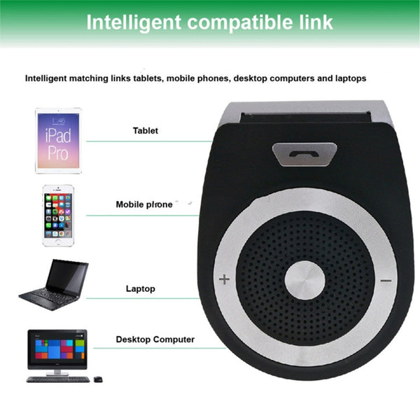 Bls-Pro6 Sun Visor Clip Wireless Bluetooth V4.1 Handsfree Car Kit Speaker Speakerphone