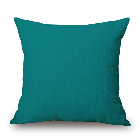 Blue Green Cotton Linen Pillow Cover Cushions & Decorative Pillows