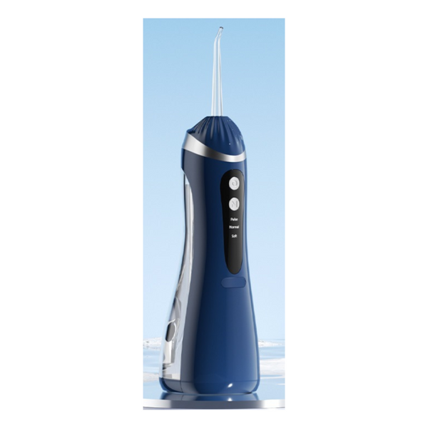 Blue Cordless Water Flosser & Oral Irrigator Portable Teeth Cleaner With 3 Modes 4 Jet Tips Dental Floss & Flossers