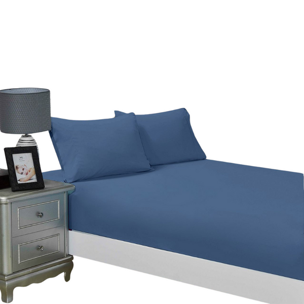 Fabric Fantastic 1000Tc Ultra Soft Fitted Sheet & Pillowcase Set Single Size Bed Sheets