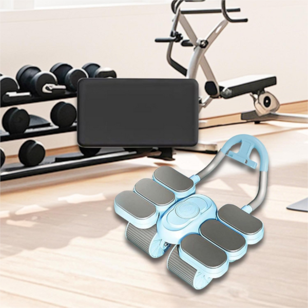 Blue Six Elbow Four Wheel Automatic Rebound Abdominal Home Fitness Equipment For Toning Abs And Building Core Strength Abdominal Machines
