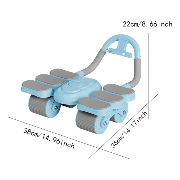 Blue Six Elbow Four Wheel Automatic Rebound Abdominal Home Fitness Equipment For Toning Abs And Building Core Strength Abdominal Machines