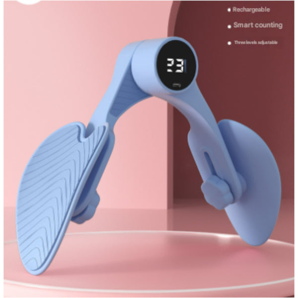 Blue Smart Kegel & Thigh Master With Counter Adjustable Pelvic Floor Strengthening Device For Women Inner Glute Toner Thigh Exercisers